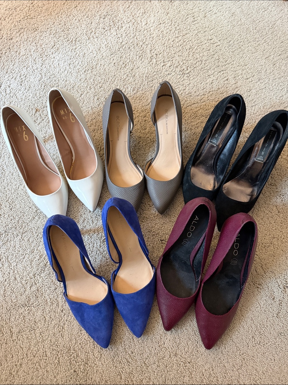 ALL five Pointed-Toe Pumps
